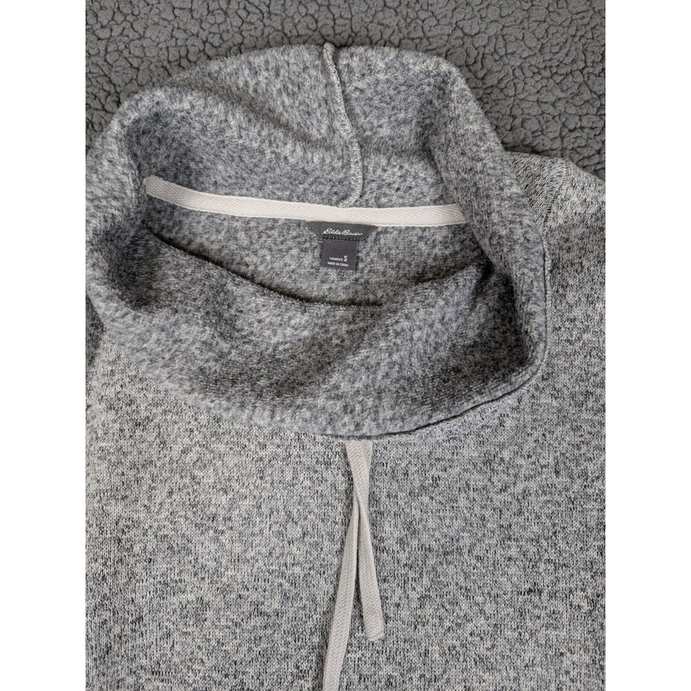 Eddie Bauer Womens Top Mock Neck Sweatshirt Small Long Sleeve Gray Pouch - Picture 5 of 12